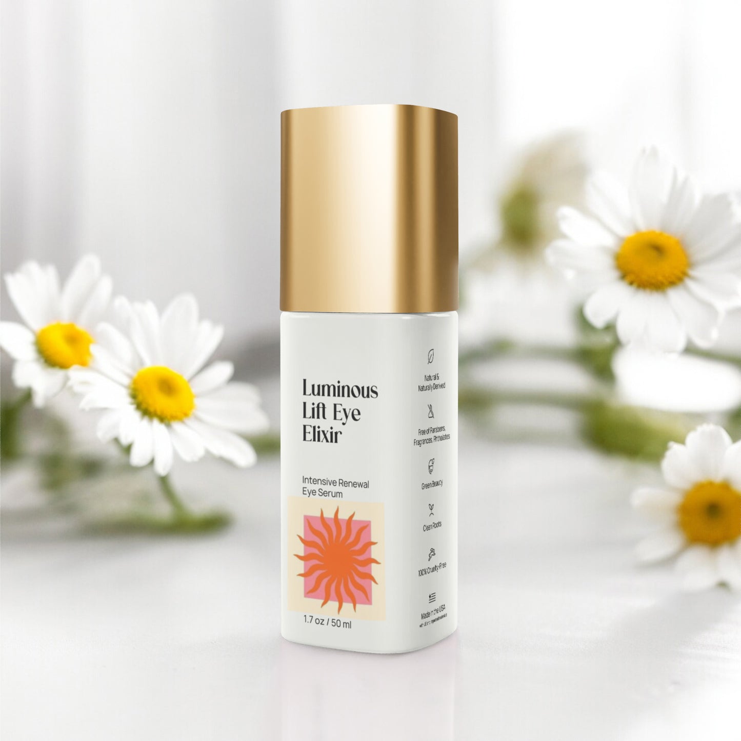 Brighten+Firm Eye Serum: Intensive Renewal Gold Cap
