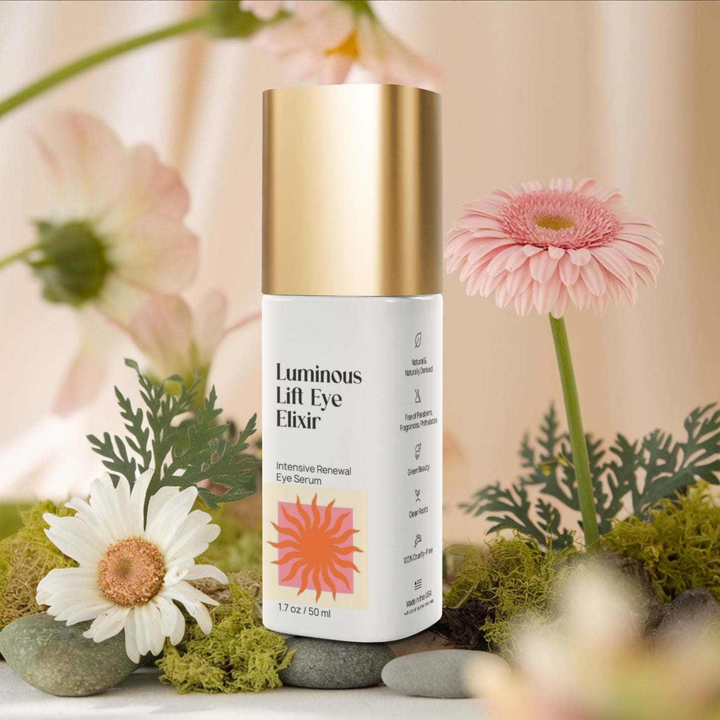 Brighten+Firm Eye Serum: Intensive Renewal Gold Cap