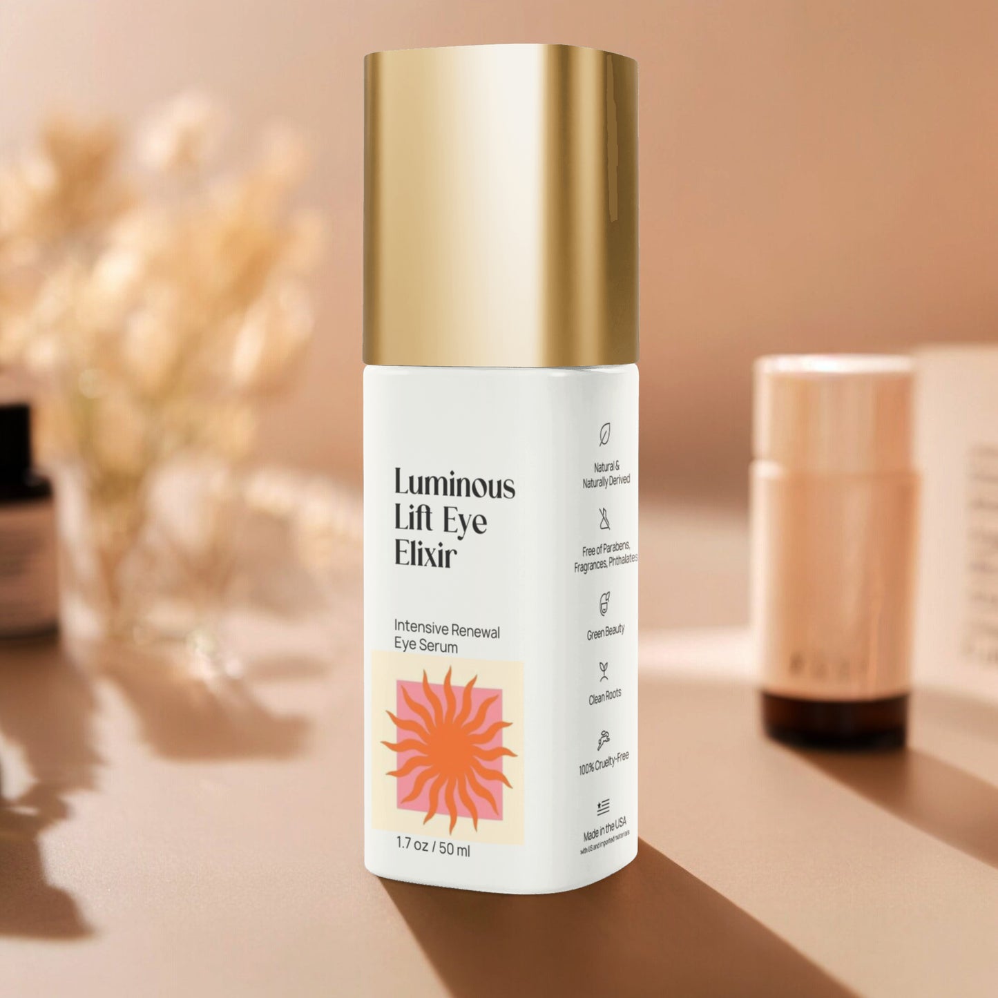 Brighten+Firm Eye Serum: Intensive Renewal Gold Cap